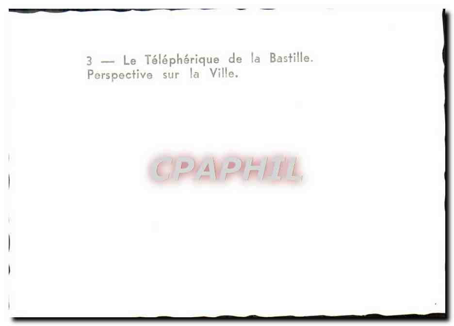 CPM Le Teleferique De La Bastille Perspective Sur La Ville Grenoble — Verso