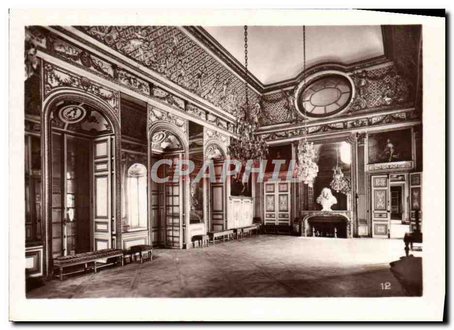 Intérieur d'un salon richement décoré — Palais de Fontainebleau — CPAPHIL n°12