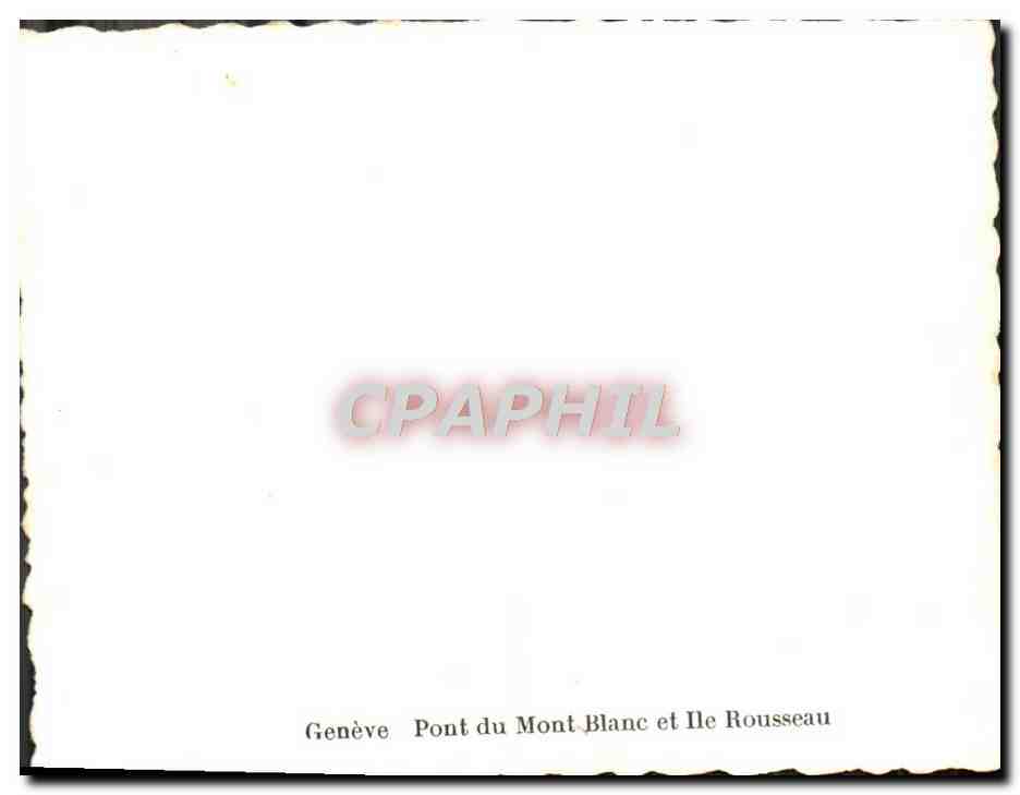 CPM Geneve Pont Du Mont Blanc Et ile Rousseau — Rückseite