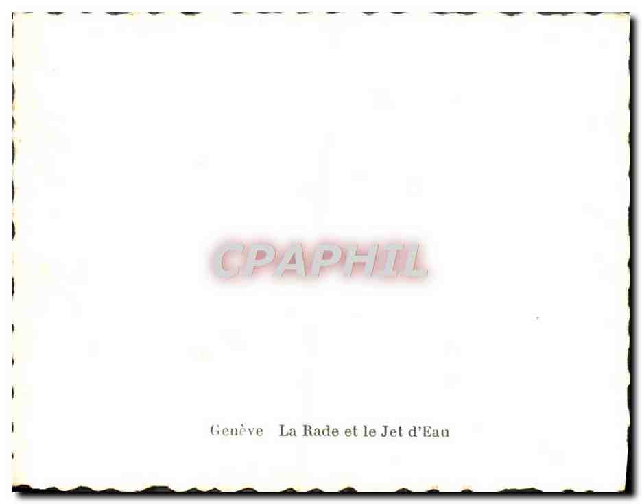 CPM Geneve La Rade Et Le Jet D'Eau — Rückseite