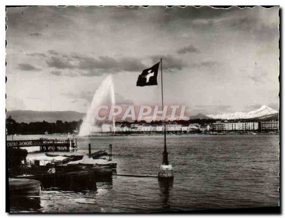 CPM Geneve La Rade Et Le Mont Blanc