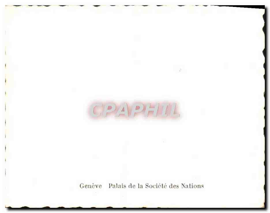 CPM Geneve Palais De La Socele Des Nations — Rückseite