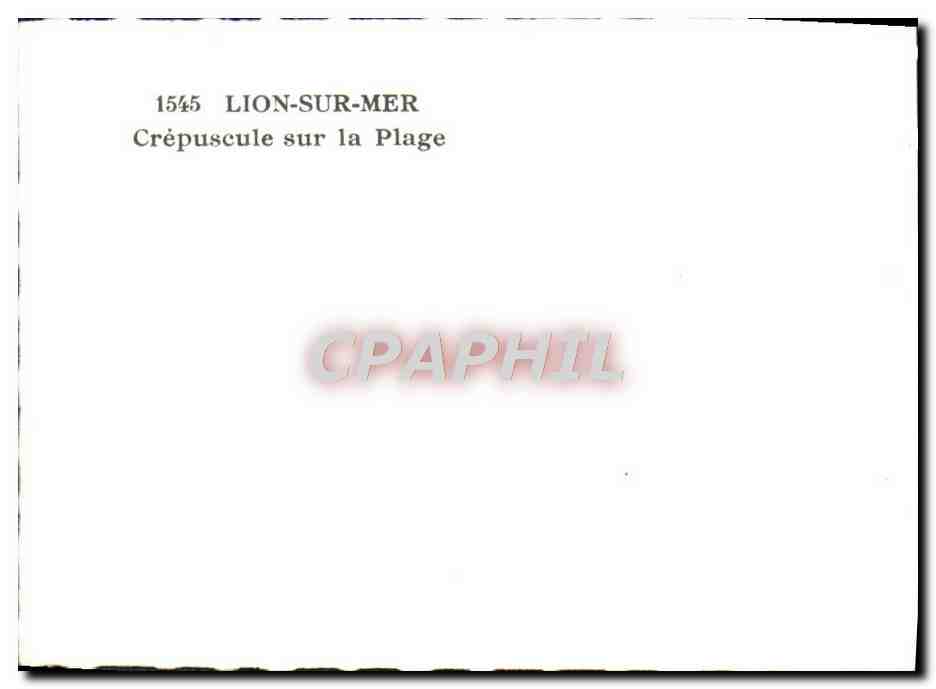 CPM Lion Sur Mer Crepuscule Sur La Plage — Verso
