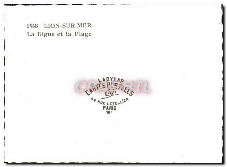 CPM Lion Sur Mer La Digue Et La Plage — Rückseite
