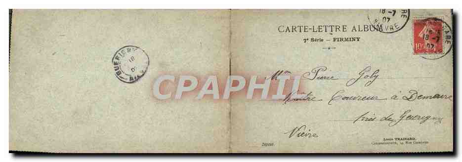 Carte lettre Album Firminy Saint Etienne et ses environs — Rückseite