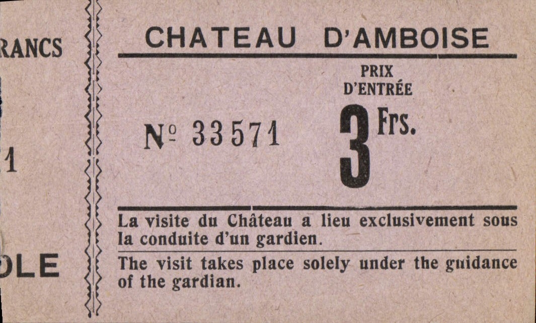 Ticket Chateau d'Amboise