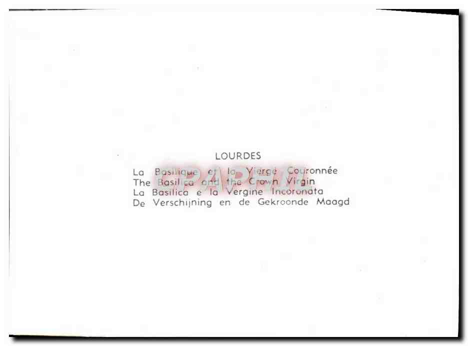 CPM Lourdes La Basilique Et La Yiarge — Verso