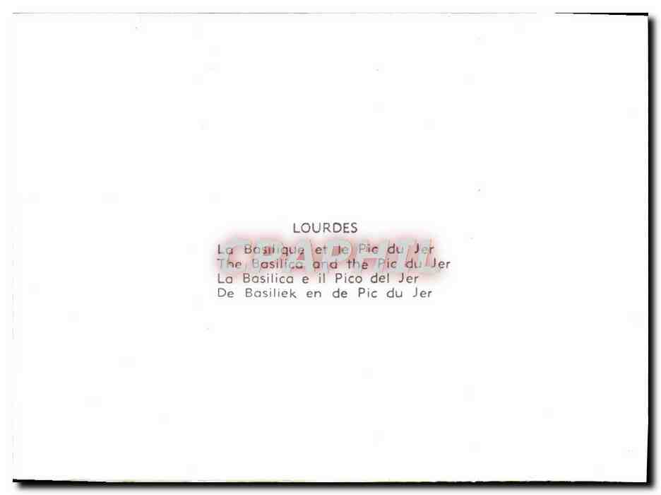 CPM Lourdes La Basilique Et Le Pic Du Jer — Verso