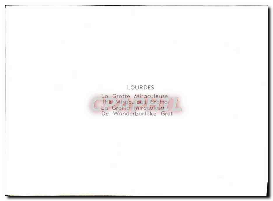CPM Lourdes La Grotte Miraculeuse — Verso