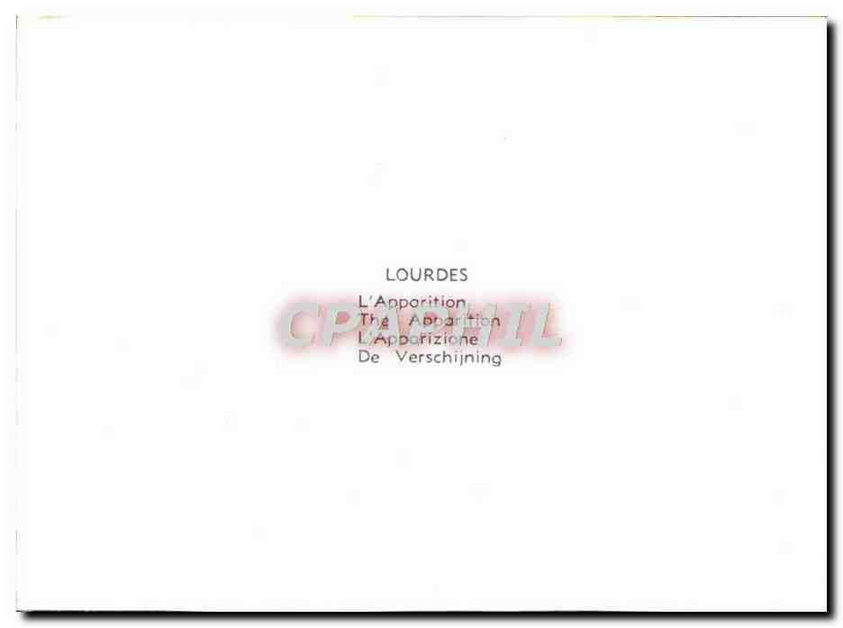 CPM Lourdes L'Apparition — Verso