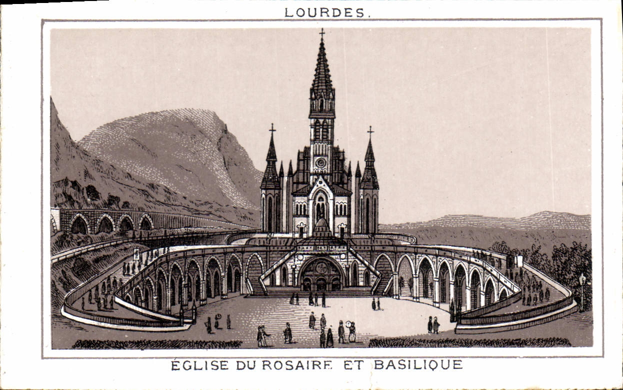 CPM Lourdes Eglise Du Rosaire Et Basilique