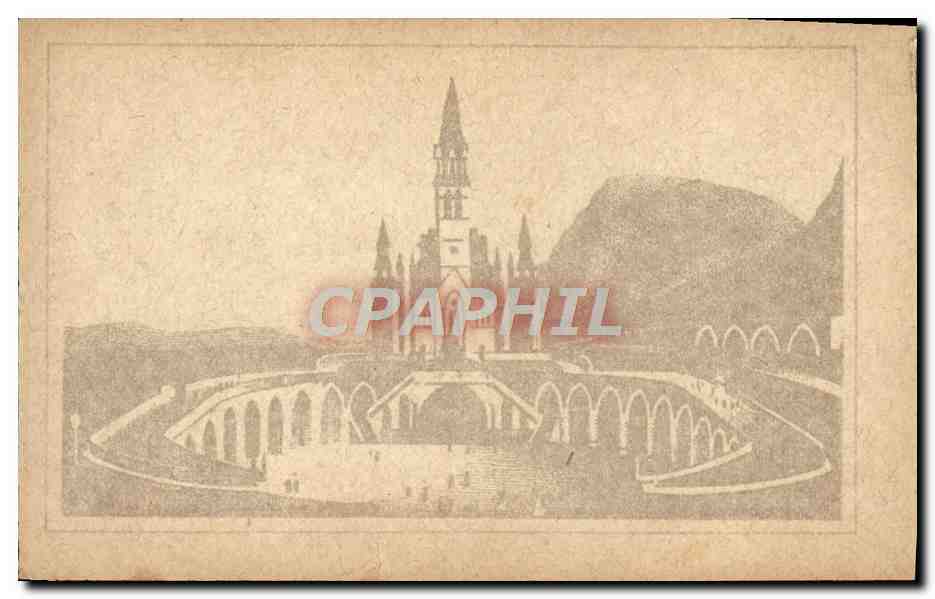 CPM Lourdes Eglise Du Rosaire Et Basilique — Verso