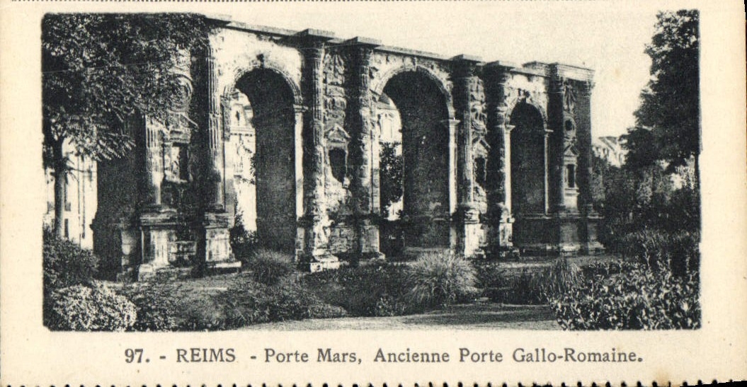 CPM Reims Porte Mars Ancienne Porte Gallo Romaine