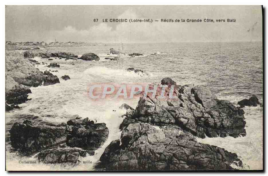 CPA Le Croisic Recifs De La Grande Cote Vers Batz