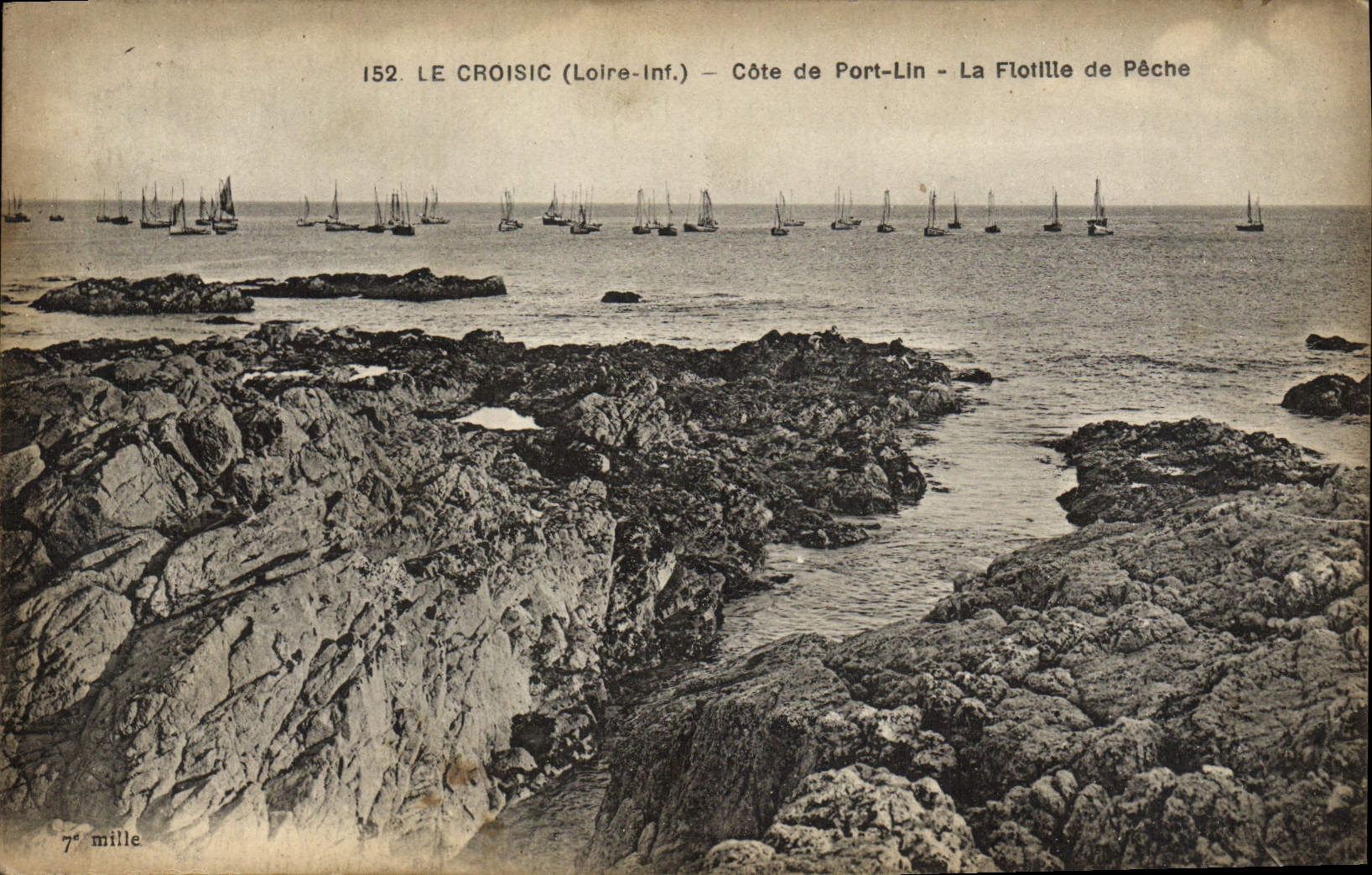 CPA Le Croisic Cote De Port Lin La Flotille De Peche