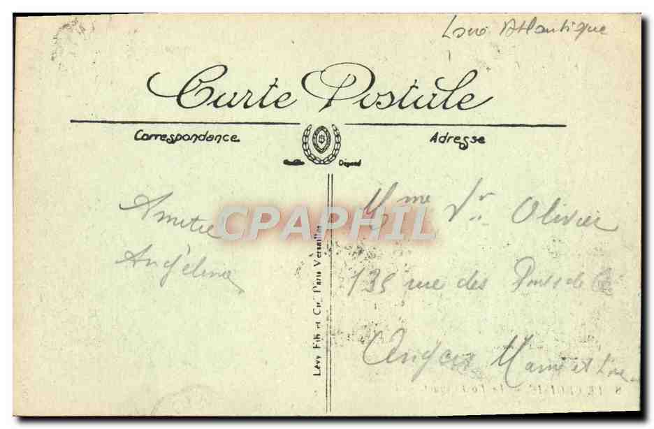 CPA Le Croisic Le Port Ciguet Bateaux — Rückseite
