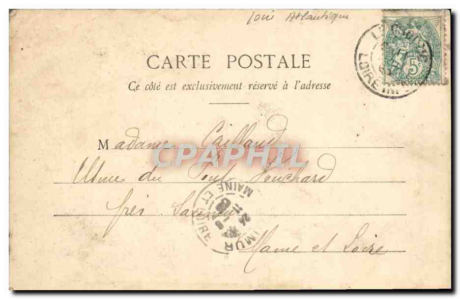 CPA Le Croisic La Grande Cote Etude De Rochers — Rückseite