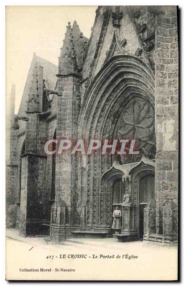 CPA Le Croisic Le Portail De l'Eglise