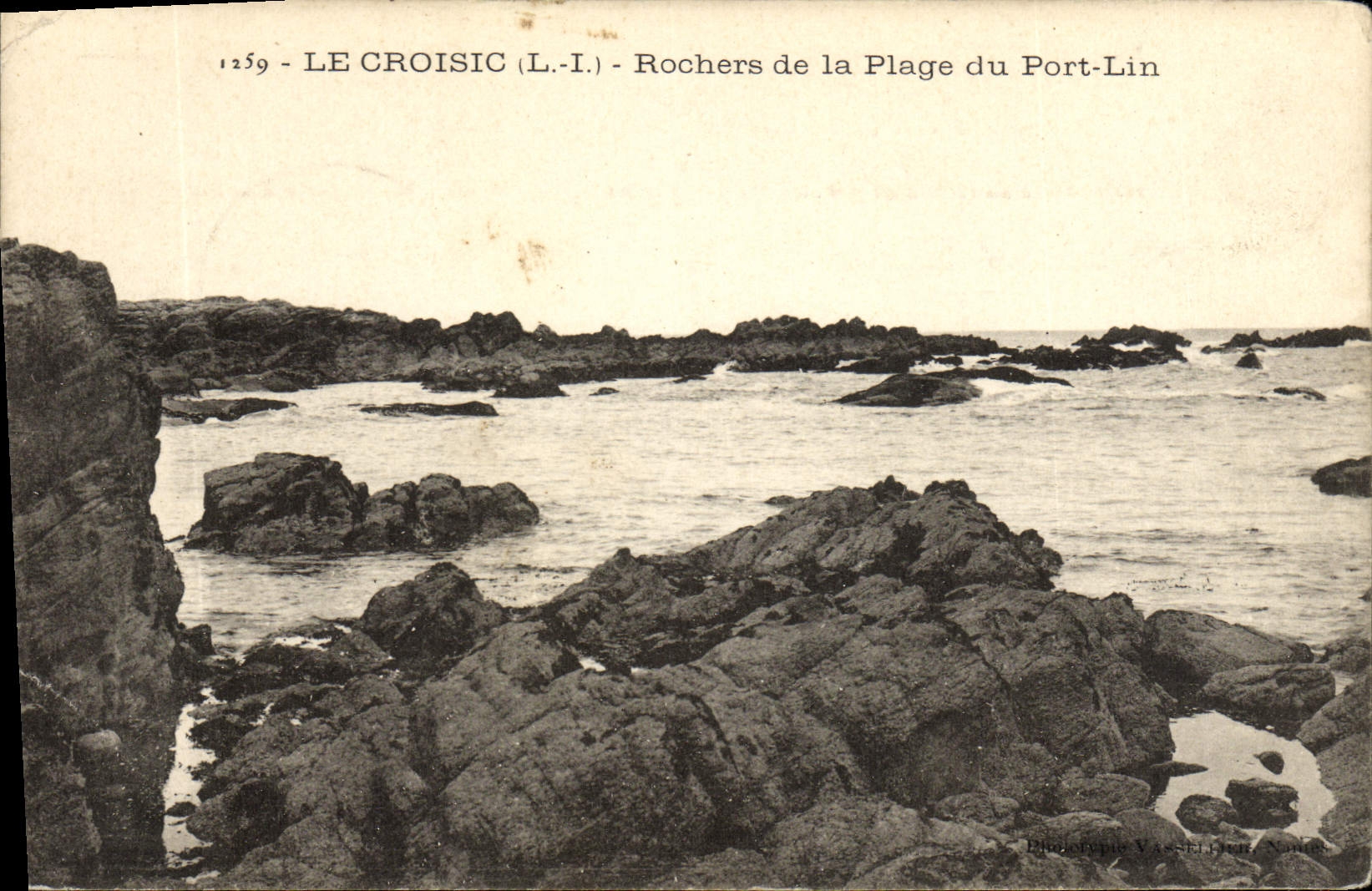 CPA Le Croisic Rochers De La Plage Du Port Lin