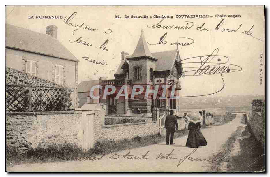 CPA La Normandie De Granville A Cherbourg Coutainville Chalet coquet 
