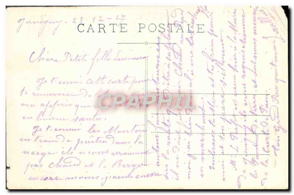 CPA En Normandie Moutons au Paturage Berger — Rückseite