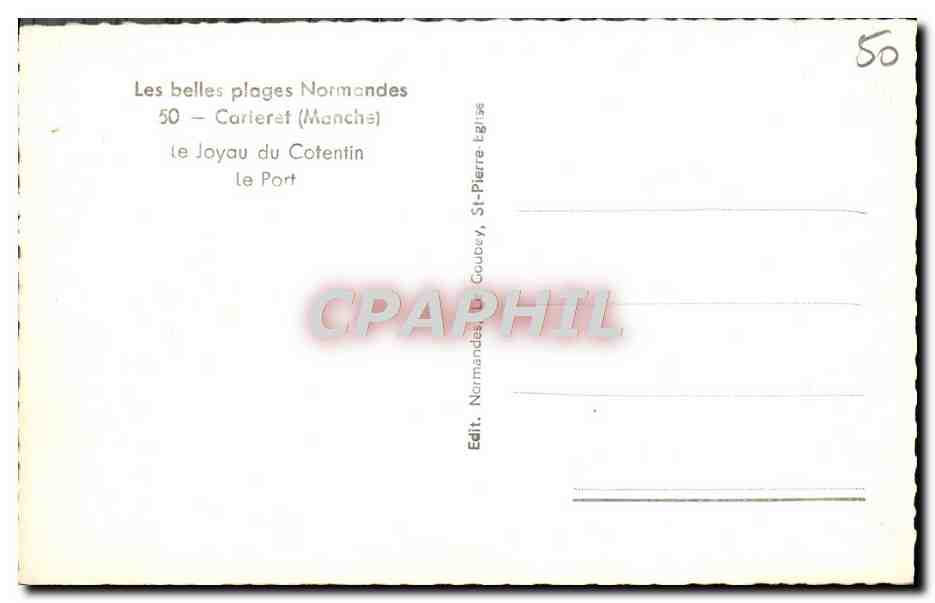 CPM Carteret Le joyau du Cotentin Le port — Rückseite