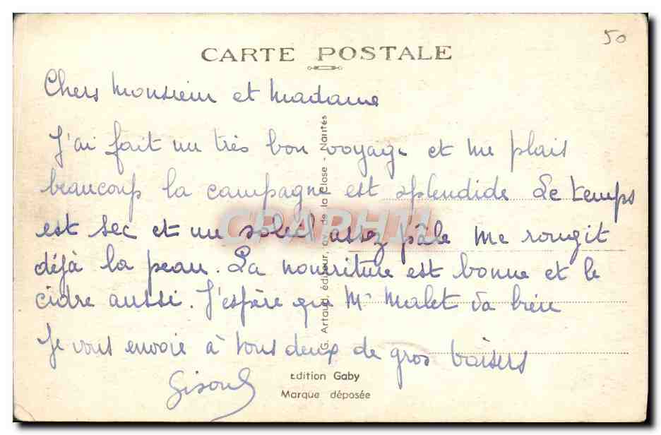 Pontaubault (Manche) — La Selune und die Brücke von Saint-Hilaire — Verlag Gaby — Rückseite