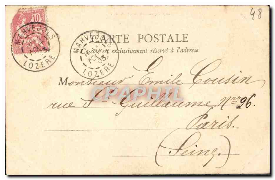 CPA Marvejols Porte du Soubeyran — Rückseite