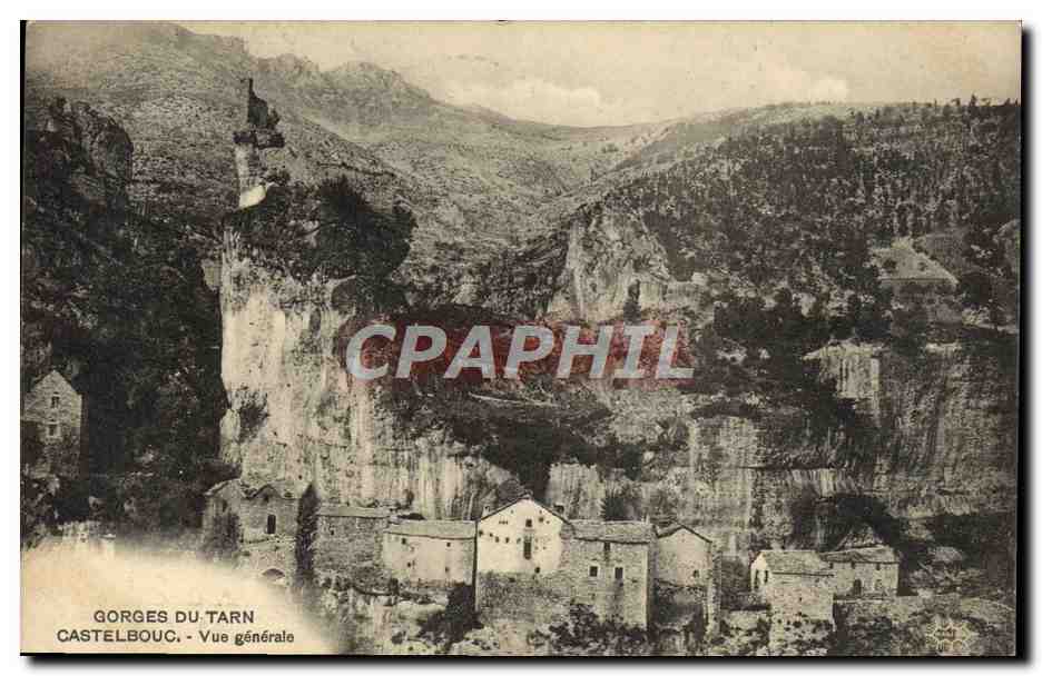 CPA Gorges Du Tarn Castelbouc Vue Generale