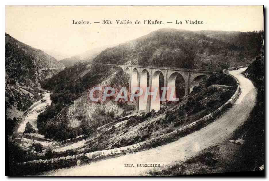 CPA Lozere Vallee de L'Entfer Le viaduc