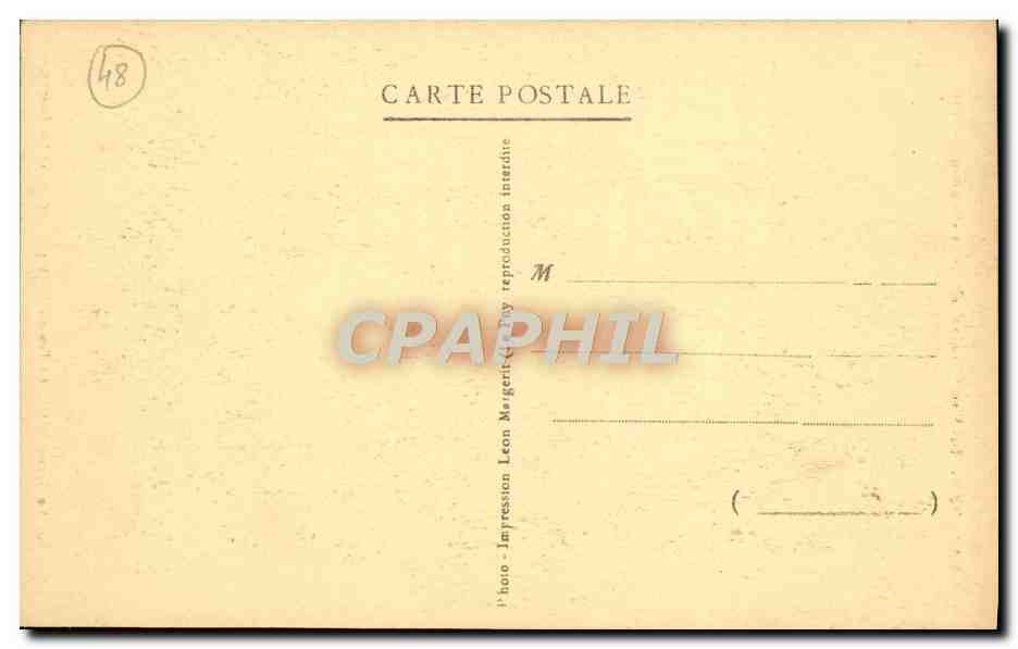 CPA La Bastide L'eglise Le grand Hotel La trappe ND des Neiges et la Tanargue  — Rückseite