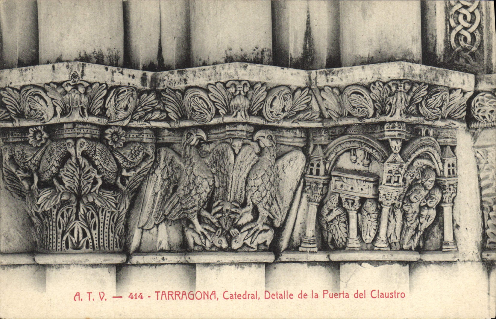 CPA Tarragona Catedral Detalle de la Puerta des Claustro
