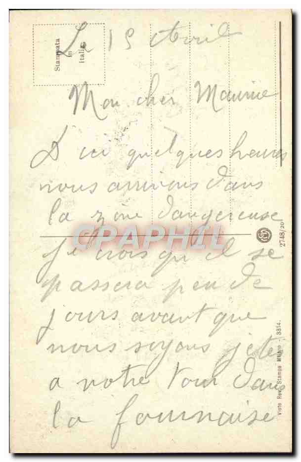 CPA Milano Foro Bonaparte e Monument a Garibaldi — Verso