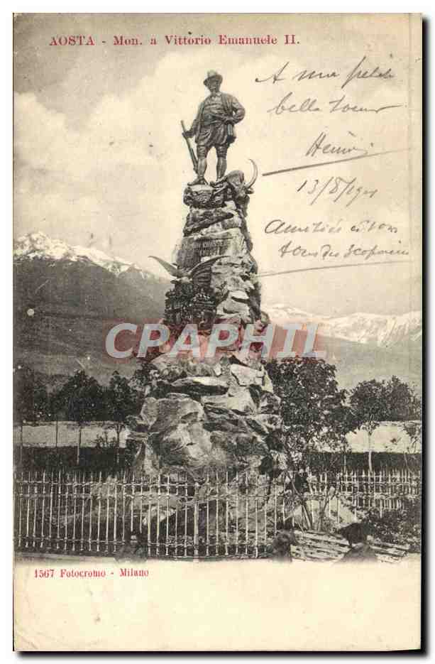 CPA Aosta Mon a Vittorio Emanuel II