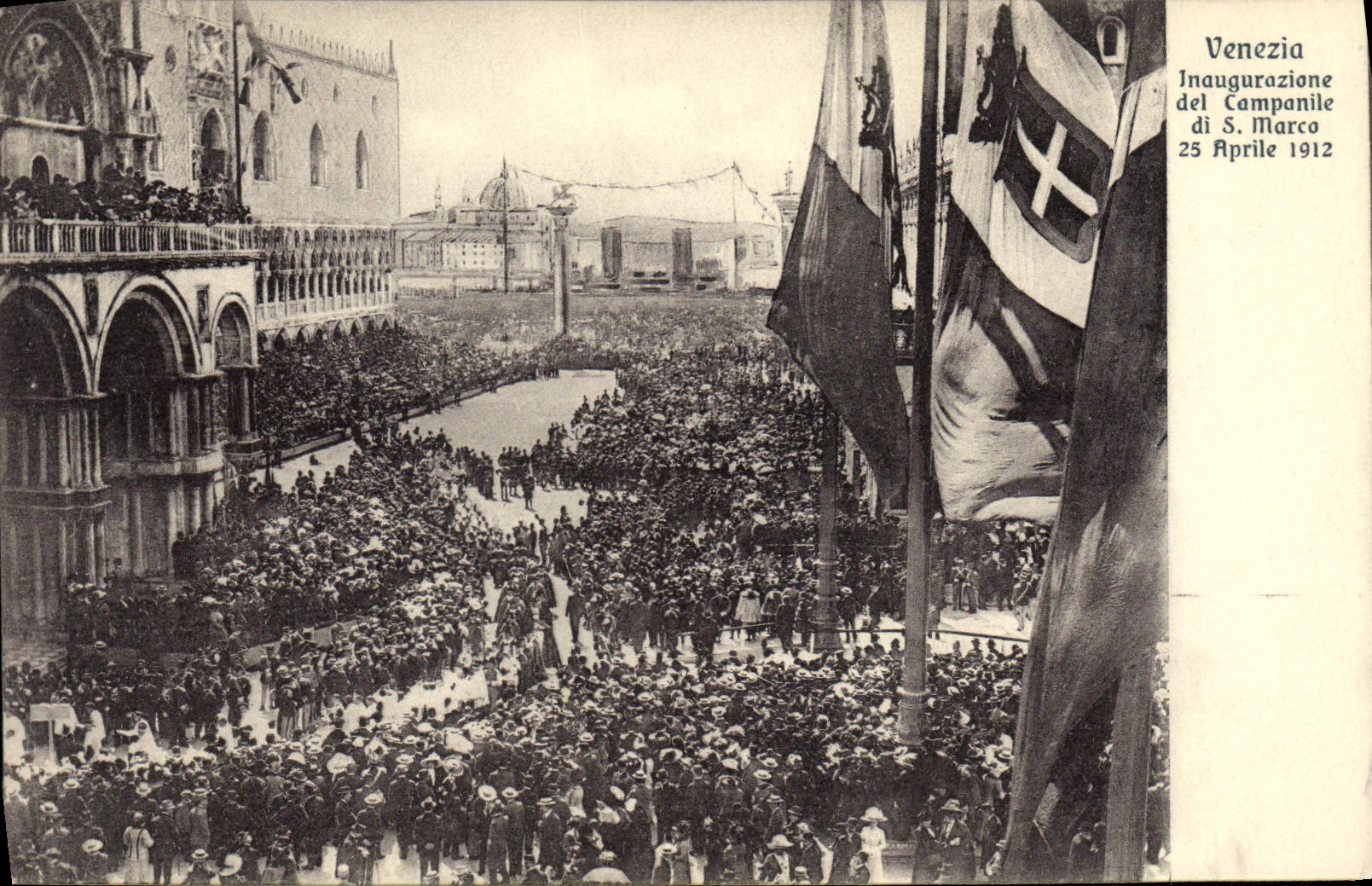 CPA Venezia Inaugurozione del Campanile di S Marco 25 Aprile 1912