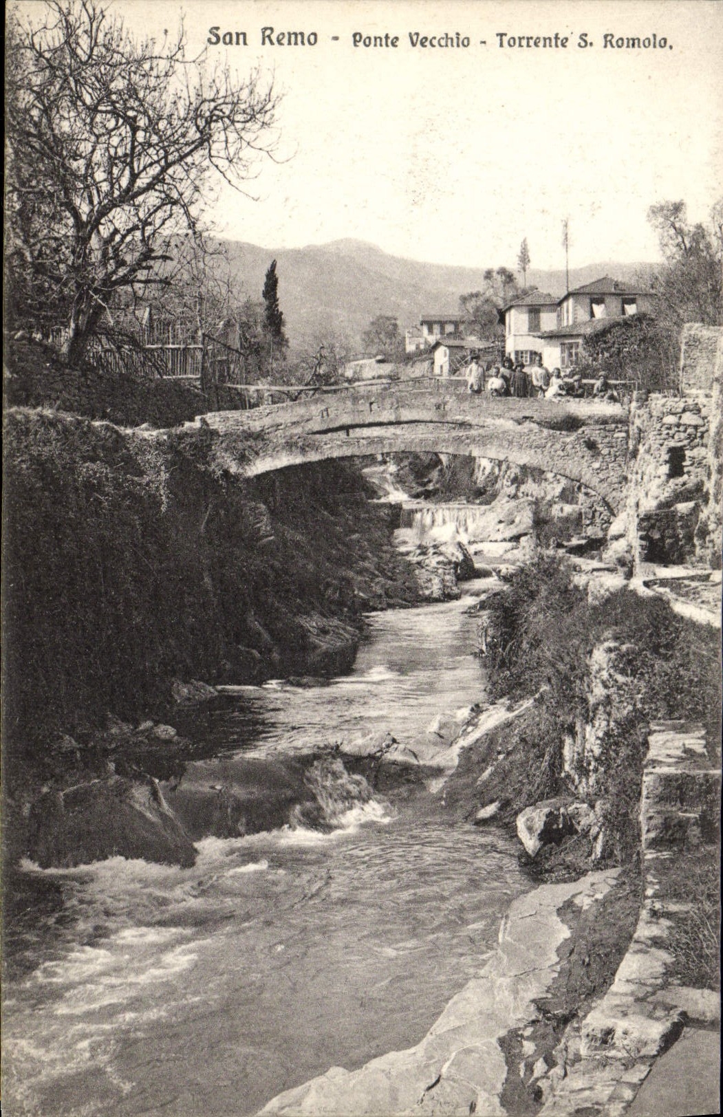CPA San Remo Ponte Vecchio Torrente S Romola