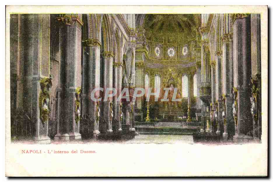 CPA Napoli L'Interno del duomo
