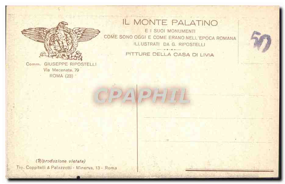 CPA Roma — Rückseite