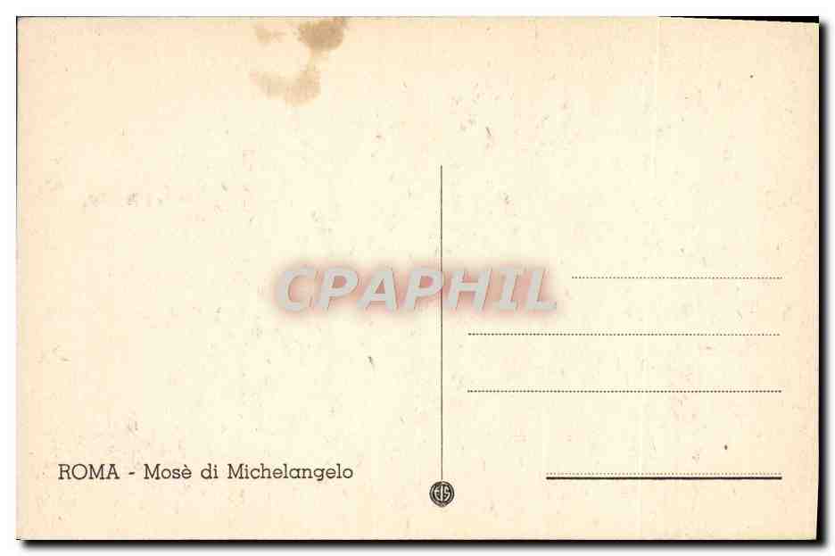 CPA Roma Mose Di Michelangelo — Rückseite