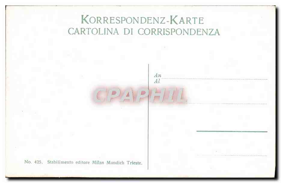 CPA Trieste Panorama — Rückseite