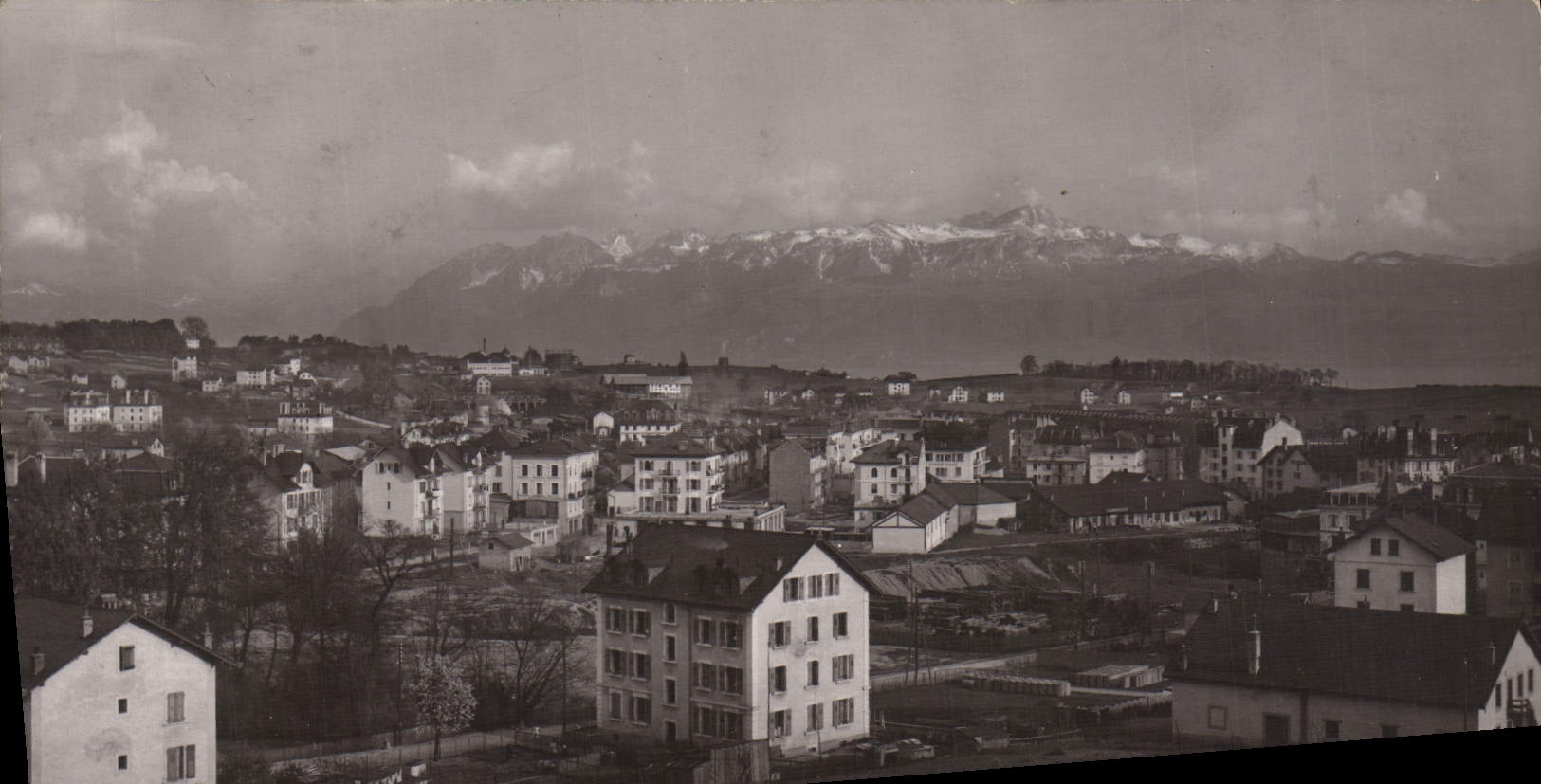 CPA Renens Vue generale et les Alpes
