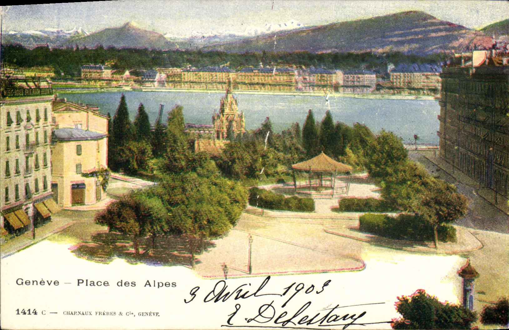 CPA Geneve Place Des Alpes