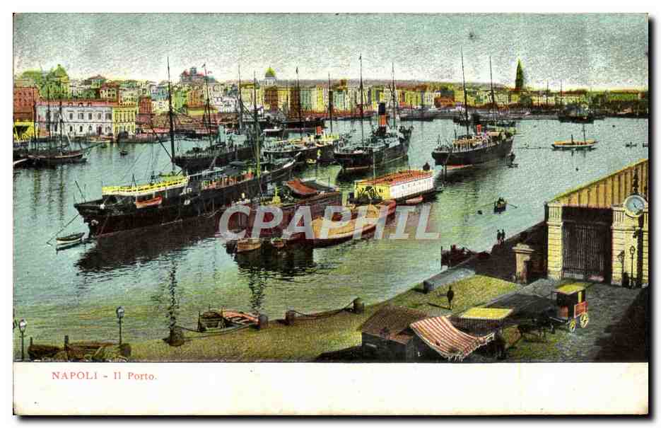CPA Napoli Il Porto Bateaux