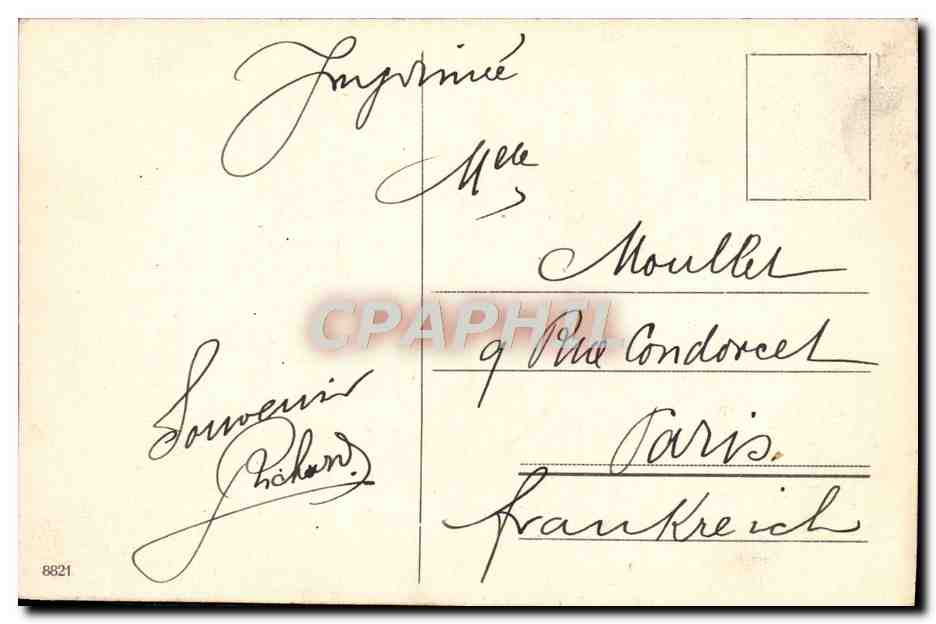 CPA Grand Cofe Und REstaurant Forstwarte Marienbad — Verso