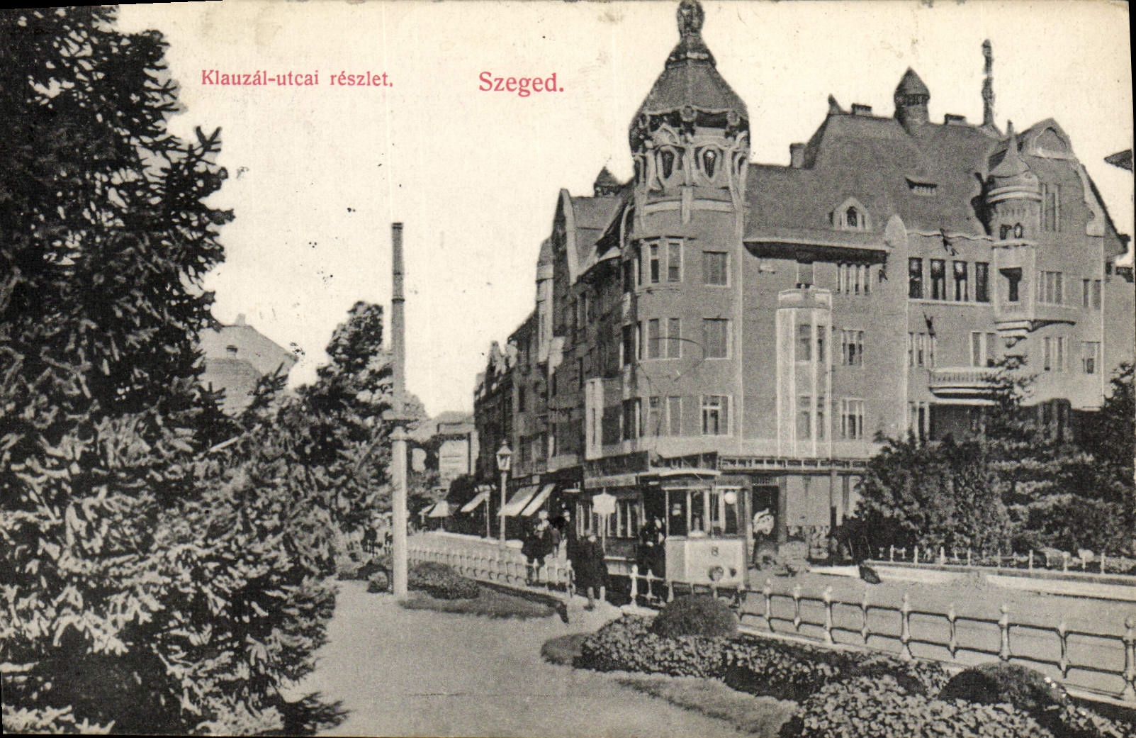 CPA Klauzal Utcai Reszlet Szeged Tramway