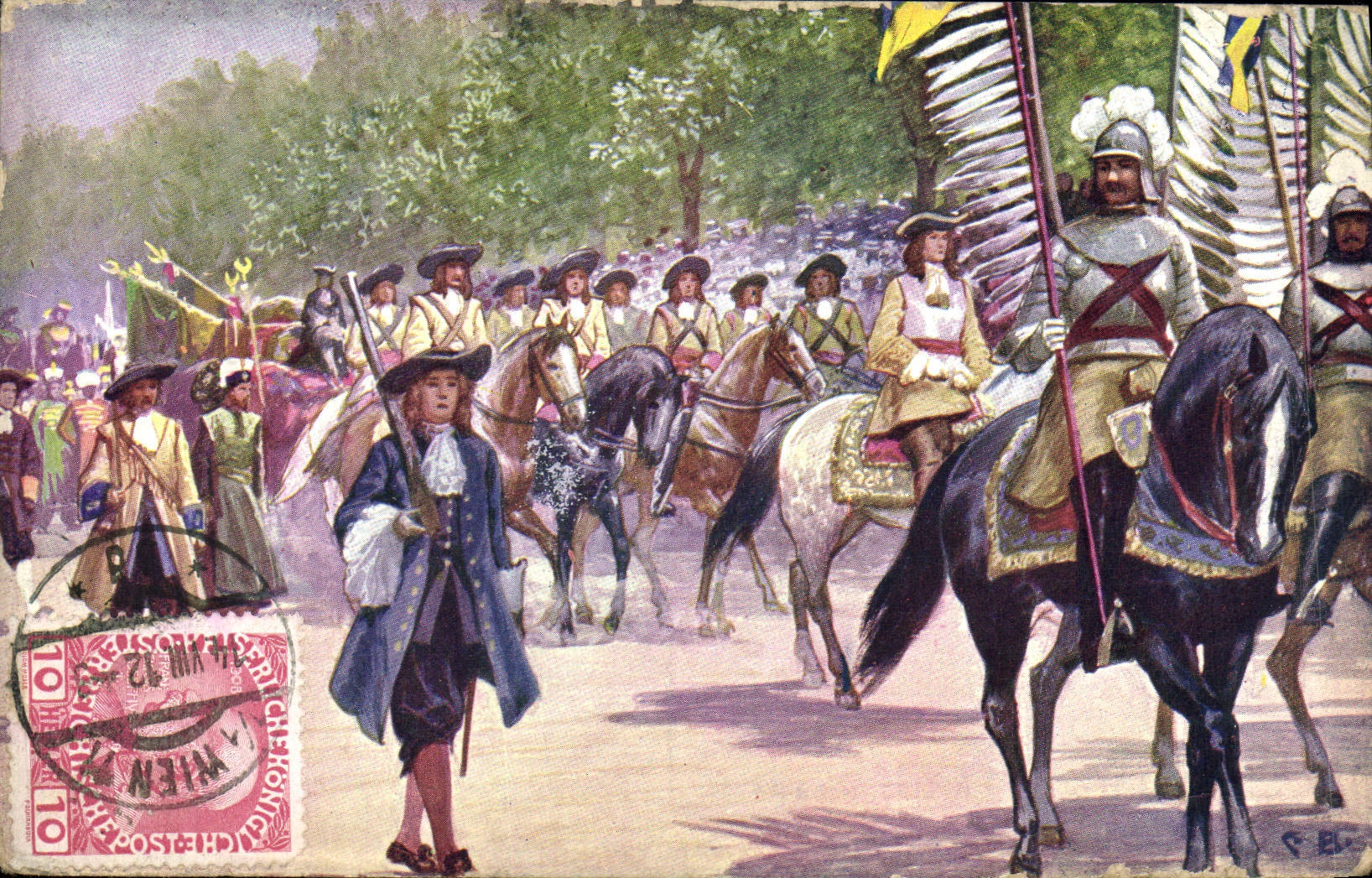 CPA Kaiser Jubil Huldigungsfestzug Wien Die Zweite Belagerung 1908 Turcs 