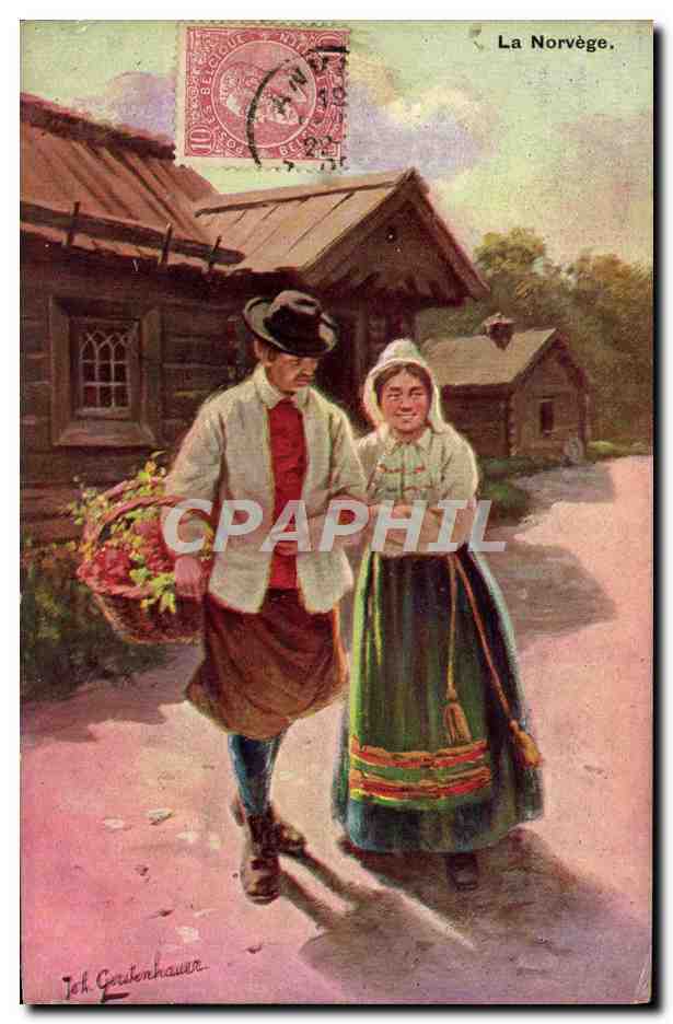 CPA La Norvege Folklore