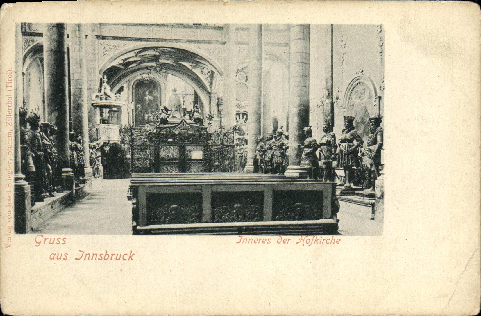 CPA Gruss Aus Jnnsbruck Inneres Des Hofkirche