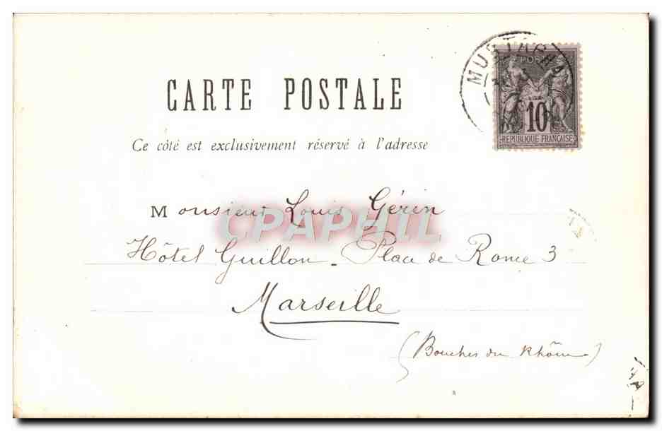 Palais du Gouverneur (Mustapha-Supérieur) — Alger — J. Geiser, Phot. Alger — Verso