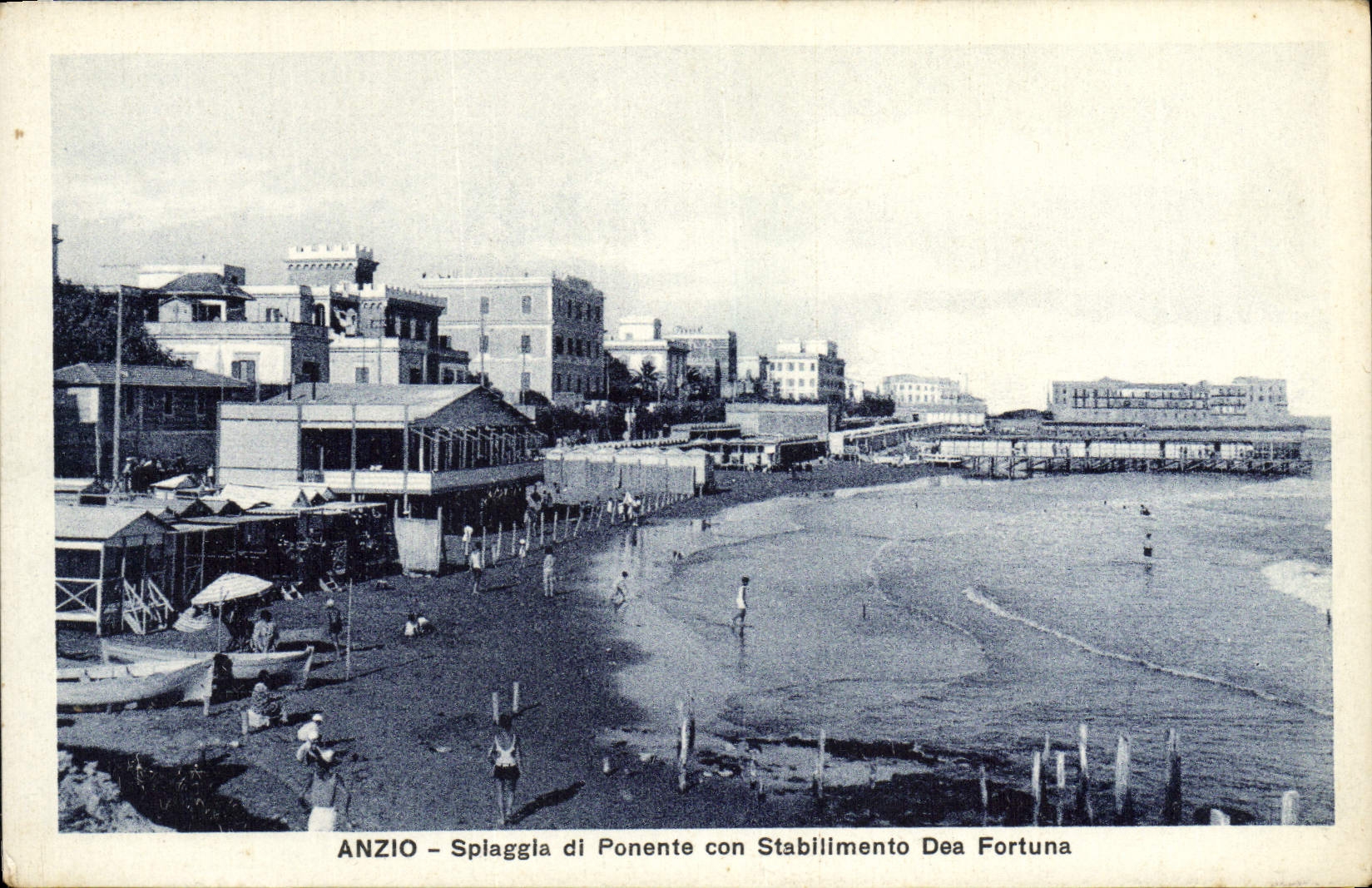 CPA Anzio Splaggia Di Ponente Con Stabilimento Dea Fortuna